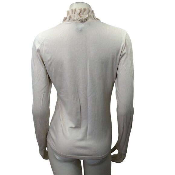 LAUREN RALPH LAUREN RUFFLE V‎ NECK SWEATER MD - Picture 5 of 6